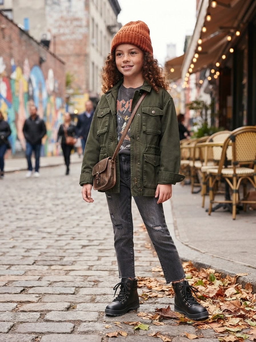 Foopi Titan Unisex Çocuk Fermuarlı Bağcıklı Outdoor Bot Siyah 31-35