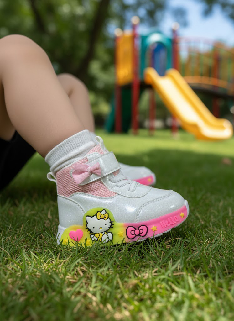 Hello Işıklı Kız Çocuk Botu Pembe 22-25