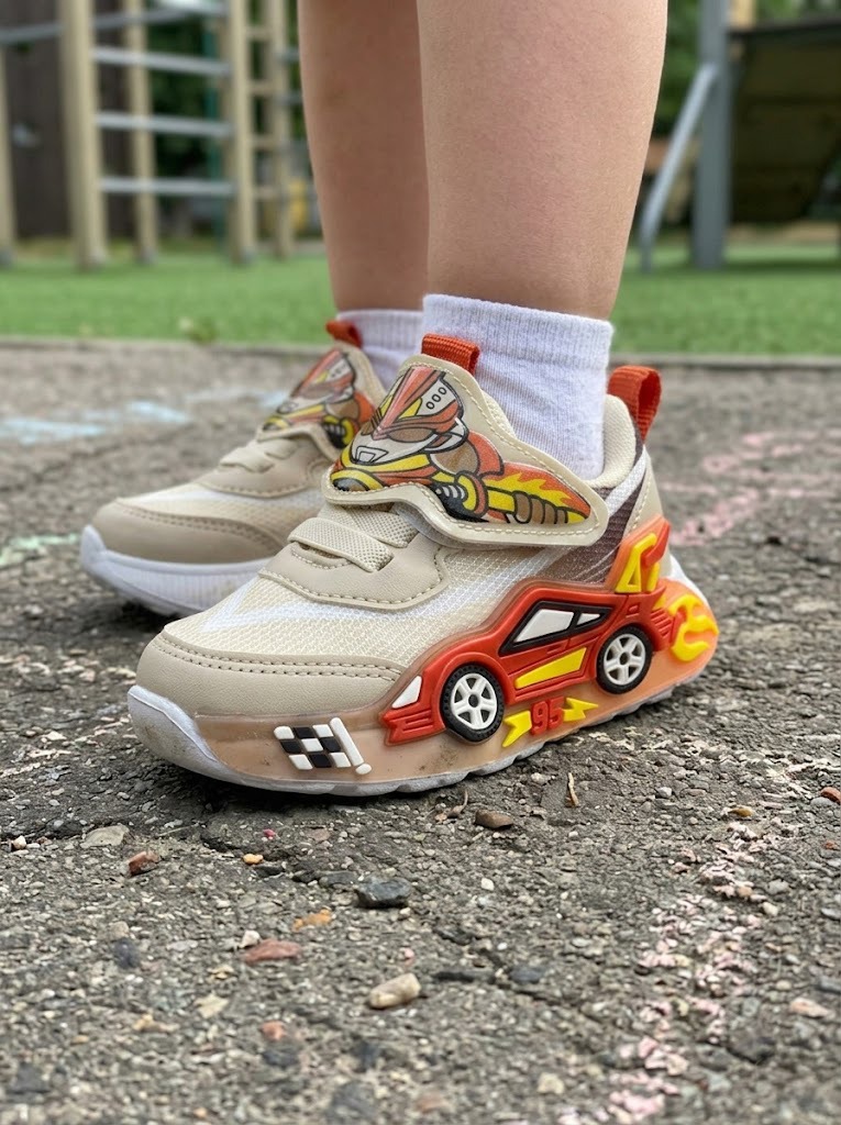 Racer Işıklı Cırtlı Işıklı Erkek Spor Bej 22-25