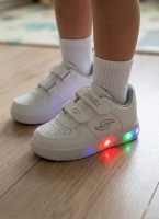 Airvox Işıklı Cırtlı Sneaker Unisex Ayakkabı Beyaz 26-30