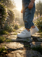 Airvox Işıklı Cırtlı Sneaker Unisex Ayakkabı Beyaz 26-30