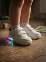 Airvox Işıklı Cırtlı Sneaker Unisex Ayakkabı Beyaz 26-30