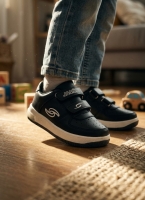 Airvox Işıklı Cırtlı Sneaker Unisex Ayakkabı Siyah 26-30