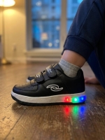 Airvox Işıklı Cırtlı Sneaker Unisex Ayakkabı Siyah 26-30