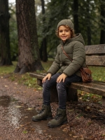 Foopi Titan Unisex Çocuk Fermuarlı Bağcıklı Outdoor Bot Haki 31-35