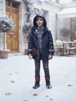 Foopi Titan Unisex Çocuk Fermuarlı Bağcıklı Outdoor Bot Siyah 31-35