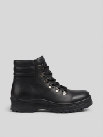 Foopi Titan Unisex Çocuk Fermuarlı Bağcıklı Outdoor Bot Siyah 31-35
