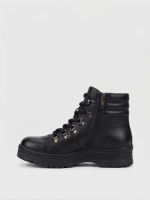Foopi Titan Unisex Çocuk Fermuarlı Bağcıklı Outdoor Bot Siyah 31-35
