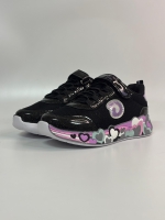 Glossy Cırtlı-Lastikli Kız Spor Ayakkabı Siyah 31-35
