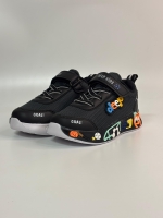 Goal Işıklı Cırtlı-Lastikli Erkek Spor Ayakkabı Siyah 31-35