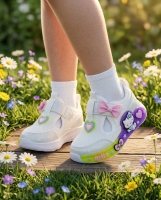 Hello Işıklı Kız Cırtlı Spor Sandalet Beyaz 22-25
