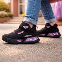 Mega Kız Çocuk Botu Siyah Pembe 31-35