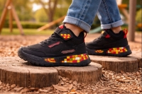 Mega Unisex Çocuk Botu Siyah Kırmızı 31-35