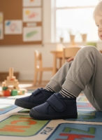 Mufi Unisex Çocuk Ev ve Kreş Ayakkabısı Lacivert 26-30