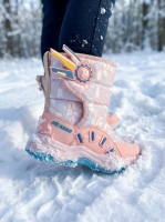 Power Unisex Paraşüt Kumaş Cırtlı Çocuk Botu Pudra 31-35