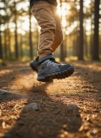 Trekfo Erkek Trekking Cırtlı-Lastikli Çocuk Botu Füme Gri 31-35