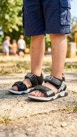 Wavex Unisex Çocuk Sandalet Siyah Gri 26-35
