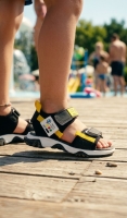 Wavex Unisex Çocuk Sandalet Siyah Sarı 26-30